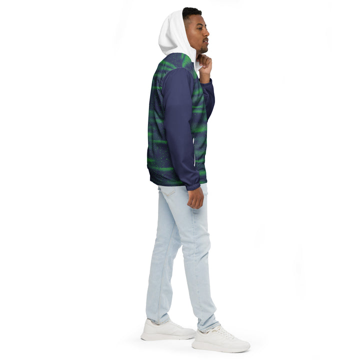 Men’s Windbreaker - Green-Blue Fog