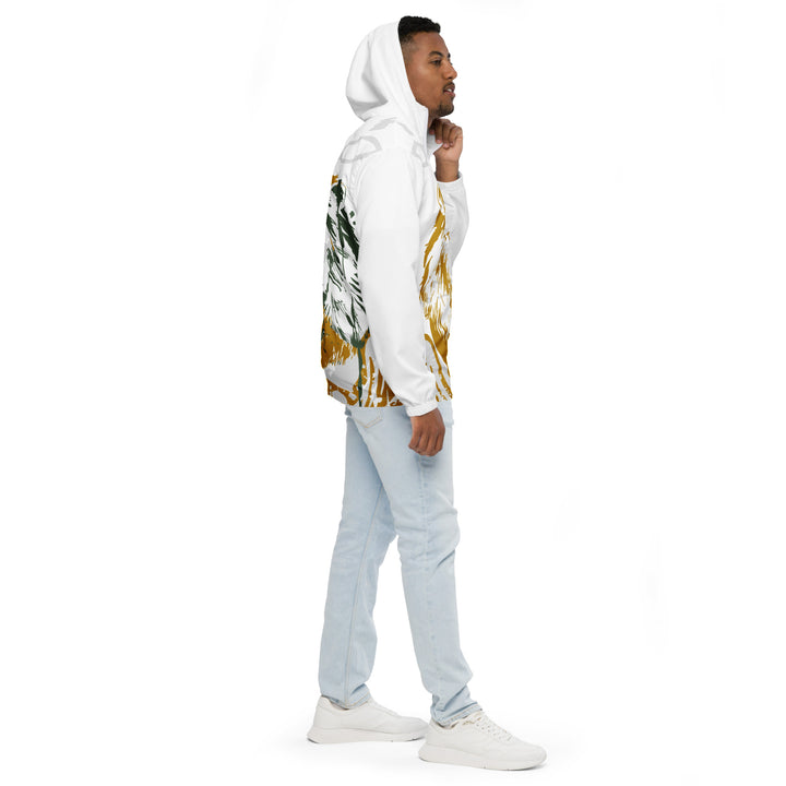 Men’s Windbreaker - White-Yellow Lion