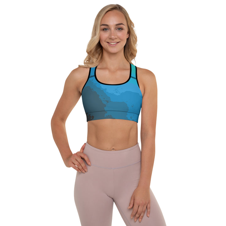 Padded Sports Bra - Blue-Green Fog