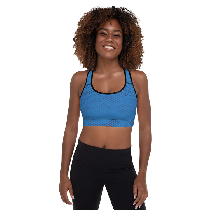 Padded Sports Bra - Blue-Black Points