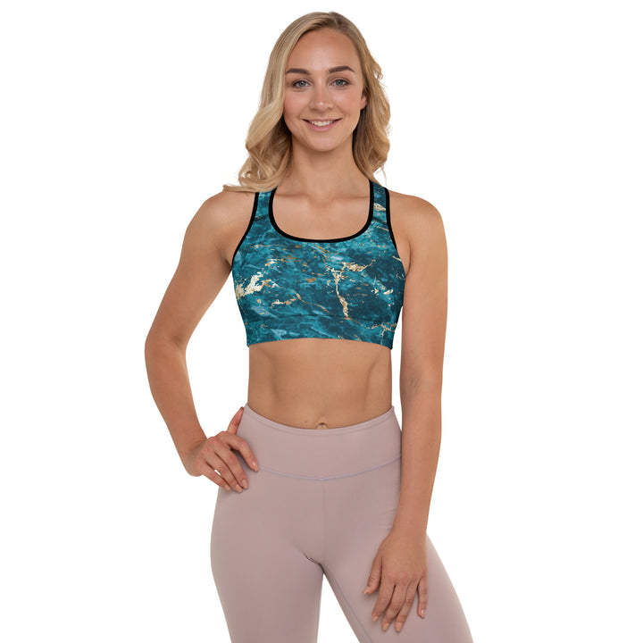 Padded Sports Bra - Blue Energy