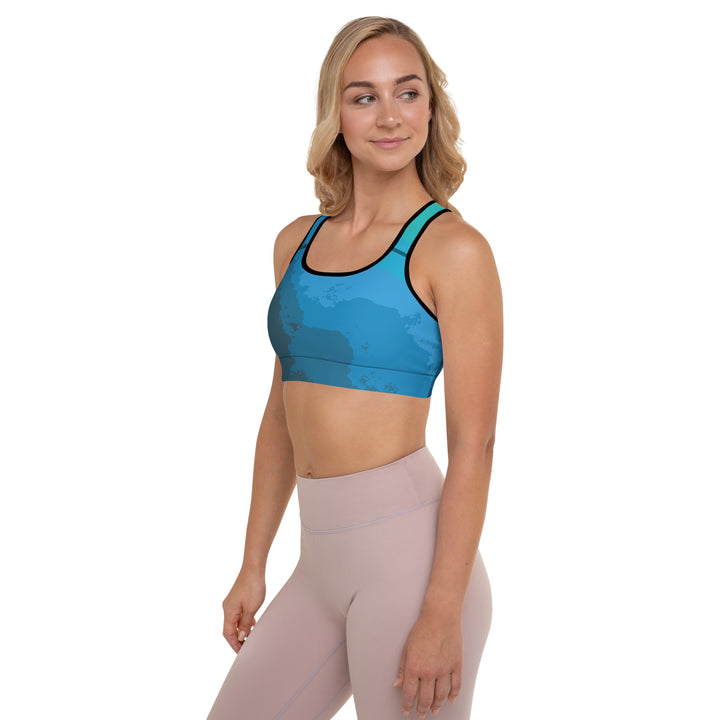 Padded Sports Bra - Blue-Green Fog