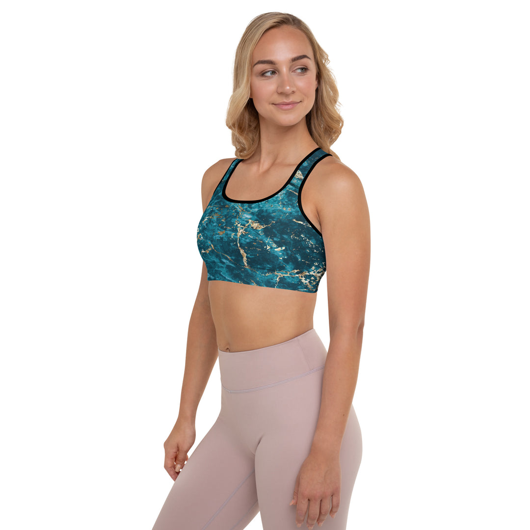 Padded Sports Bra - Blue Energy