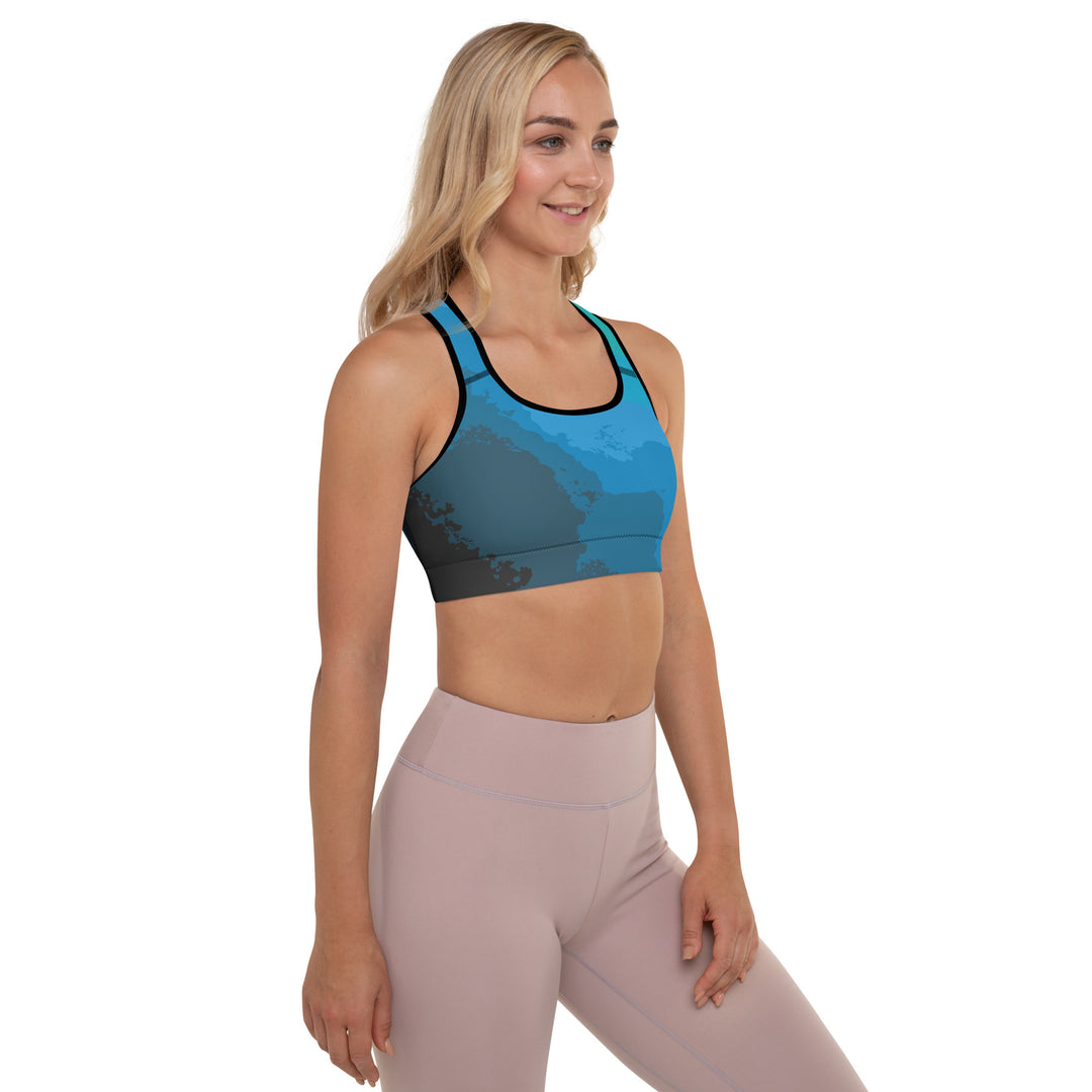 Padded Sports Bra - Blue-Green Fog