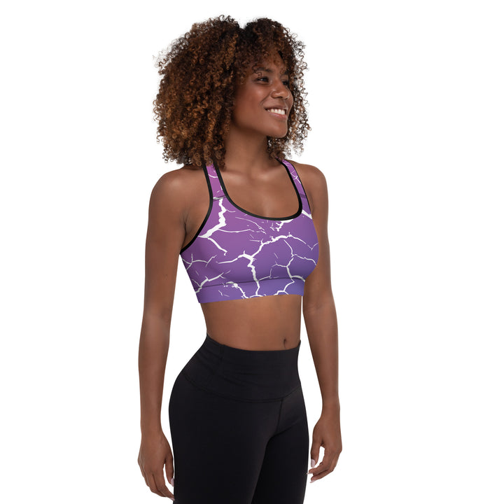 Padded Sports Bra - Purple-White Desert