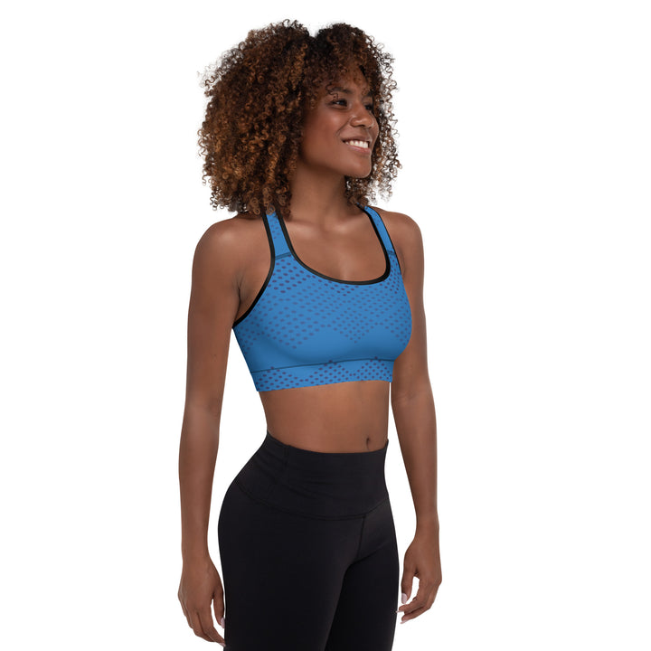 Padded Sports Bra - Blue-Black Points