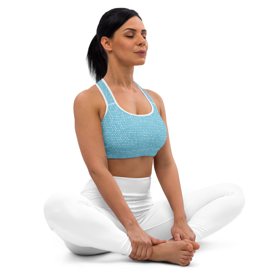 Padded Sports Bra - Blue-White Lost