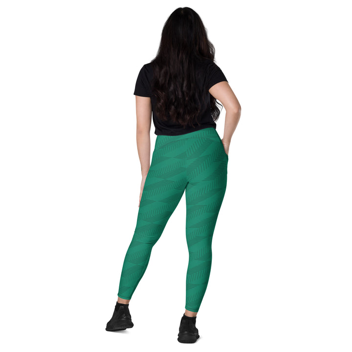 Leggings with pockets - Green Italic