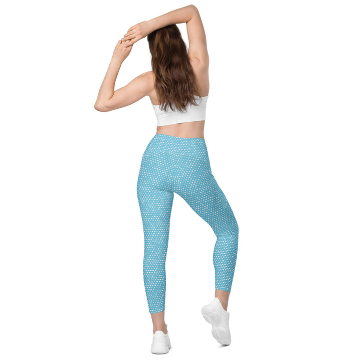 Leggings with pockets - Blue-White Lost