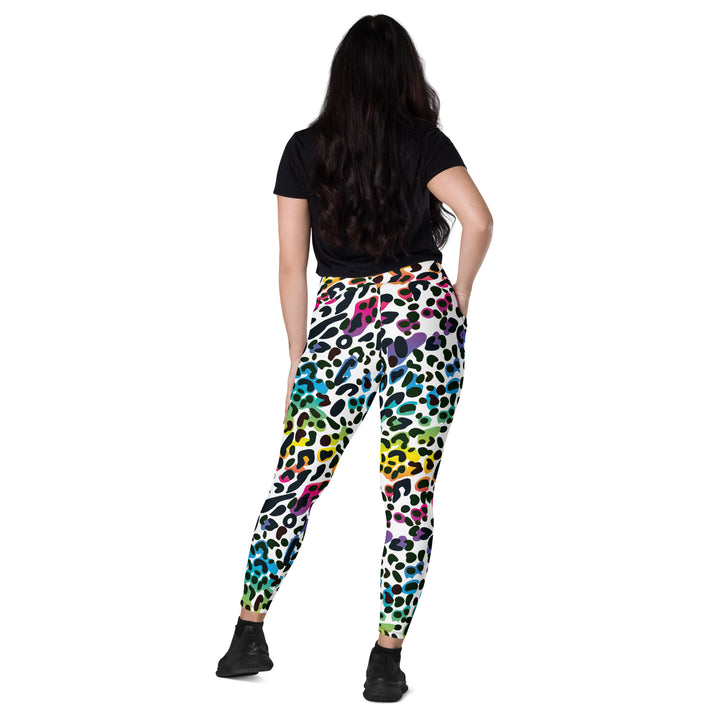 Leggings with pockets - Rainbow Leopard