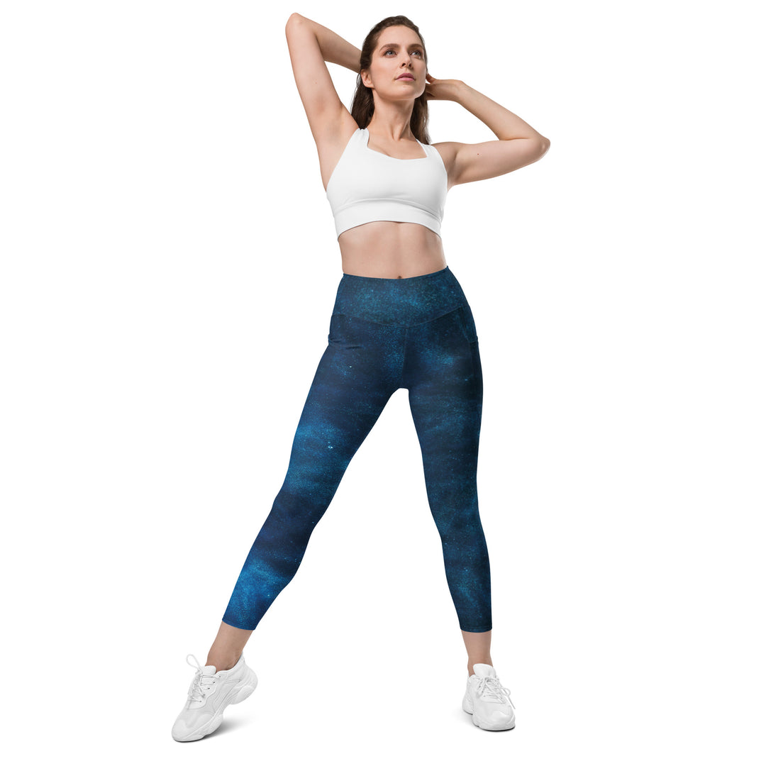 Leggings with pockets - Blue Powder