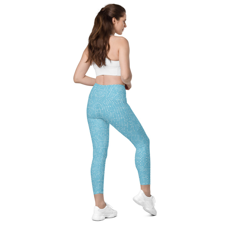 Leggings with pockets - Blue-White Lost