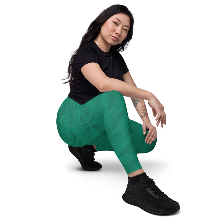 Leggings with pockets - Green Italic