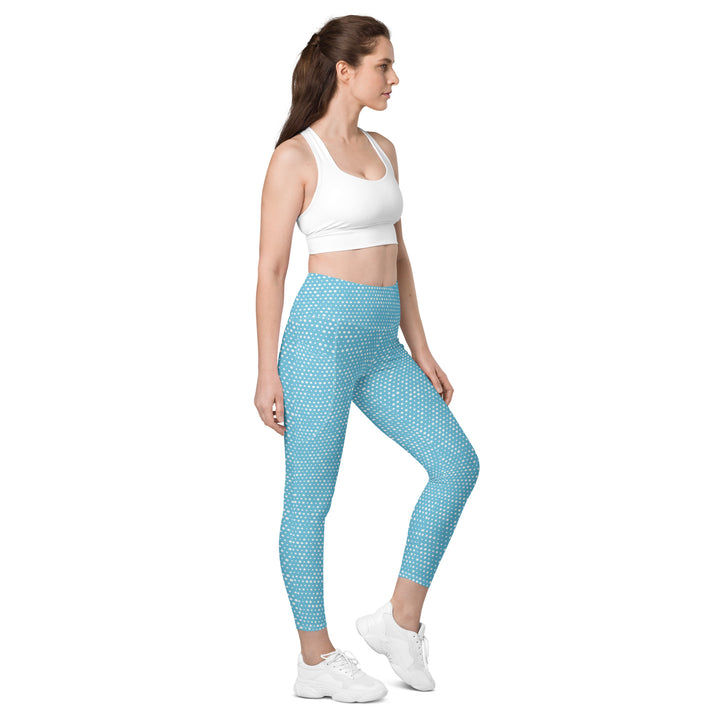 Leggings with pockets - Blue-White Lost