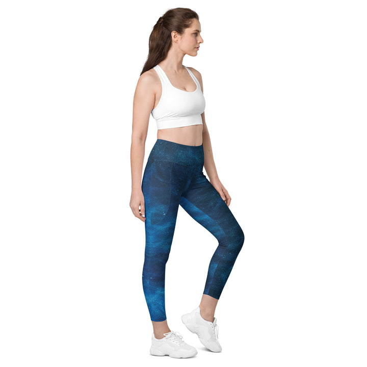 Leggings with pockets - Blue Powder