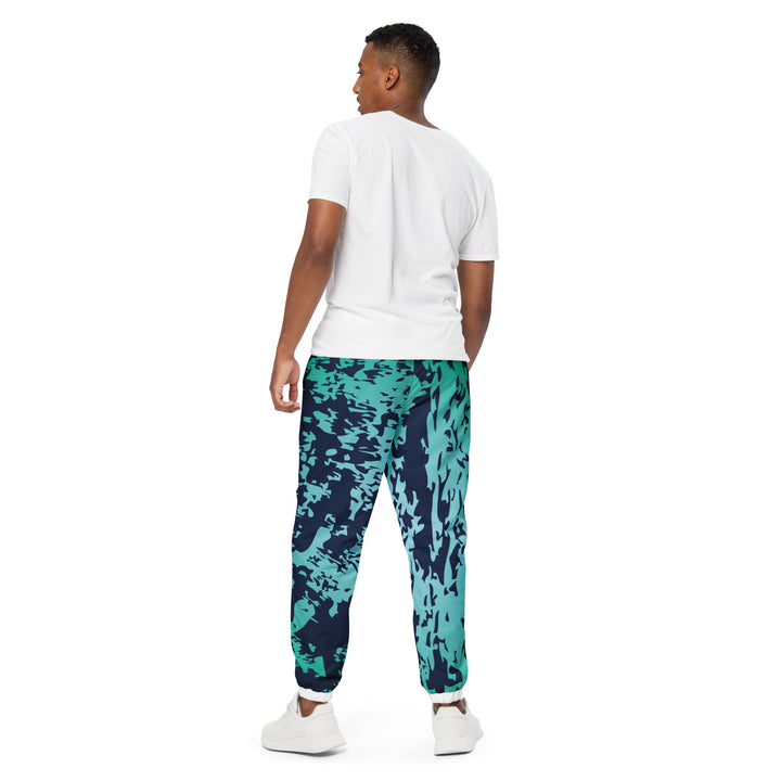 Unisex Track Pants - Green-White Grunge