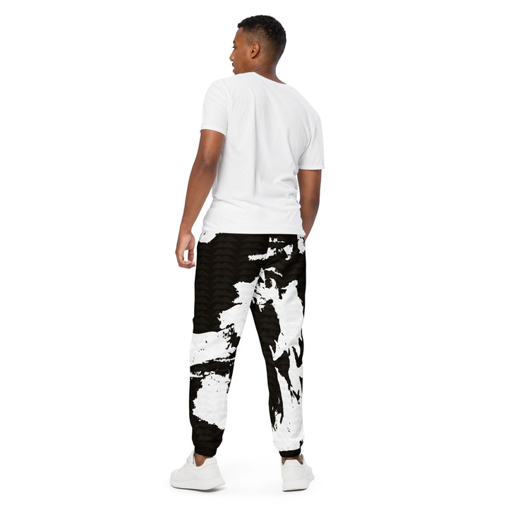 Unisex Track Pants - Black-White Triangle