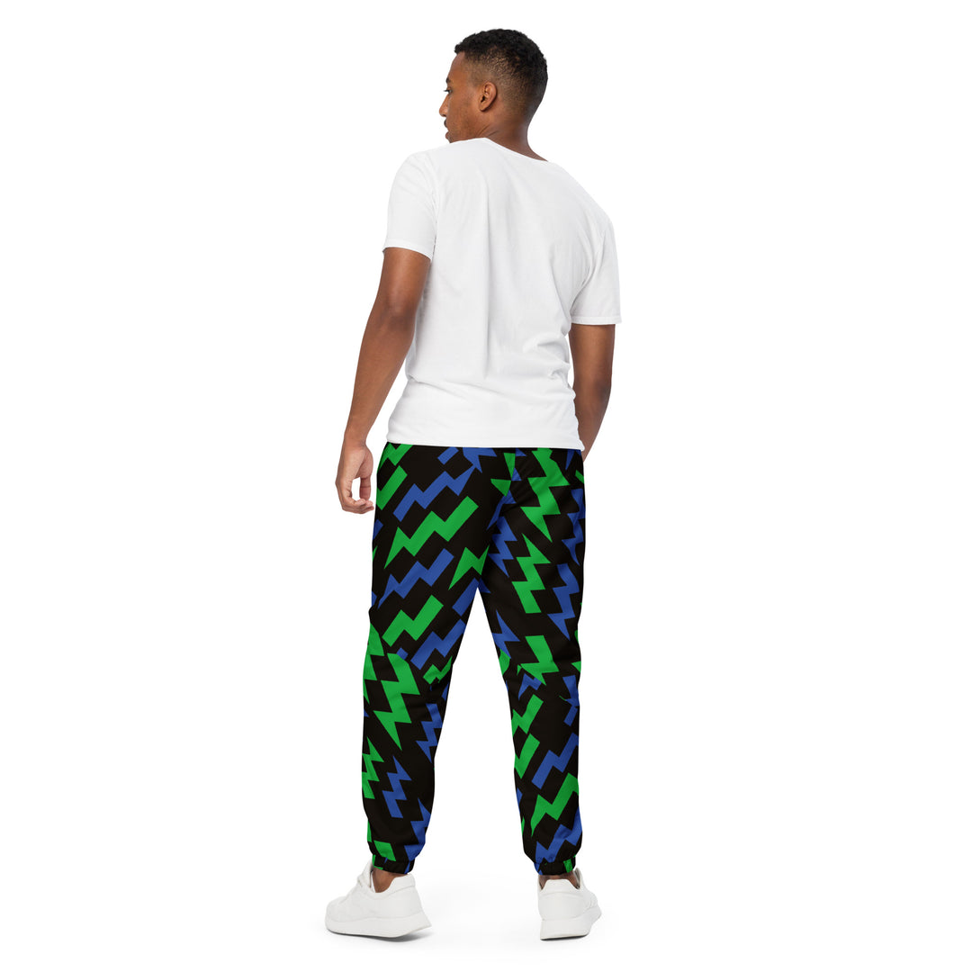 Unisex Track Pants - Blue-Green Flash