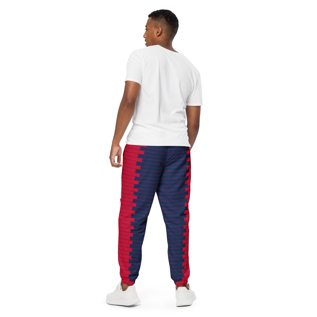 Unisex Track Pants - Red-Blue Bar