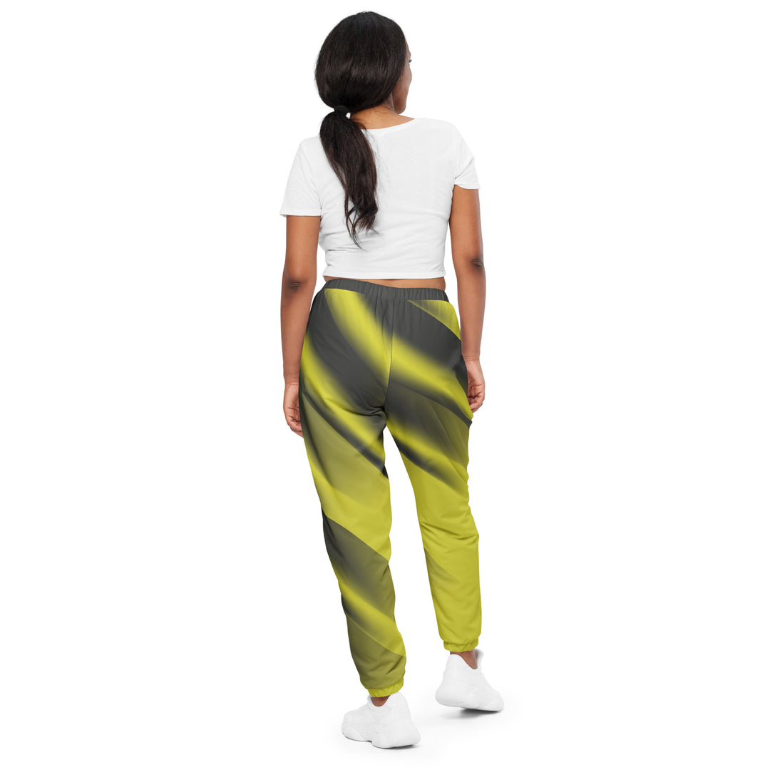 Unisex Track Pants - Yellow-Black Shine