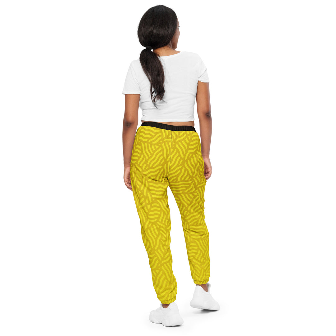 Unisex Track Pants - Yellow-Black Triangle