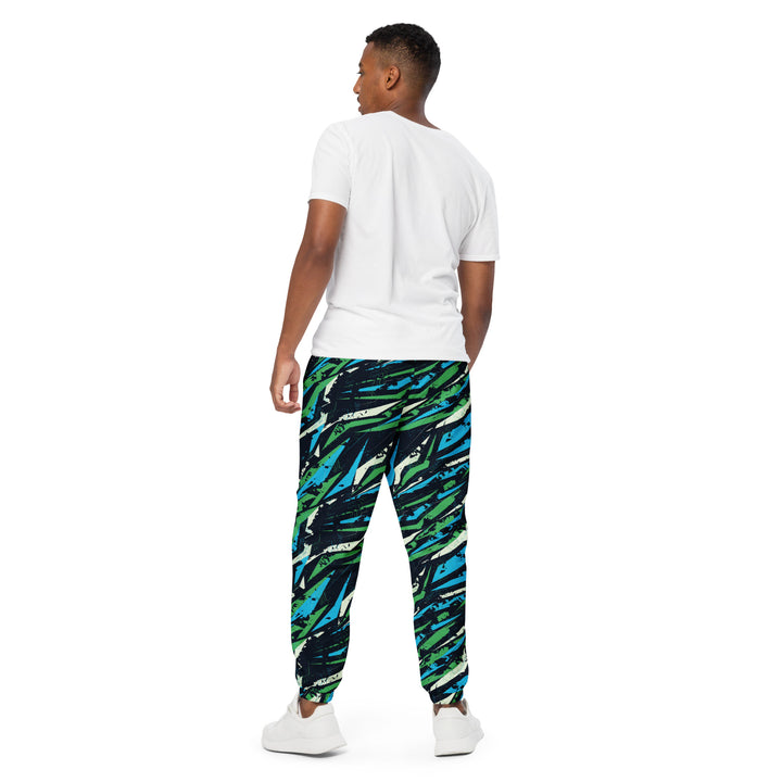 Unisex Track Pants - Blue-Green Coral