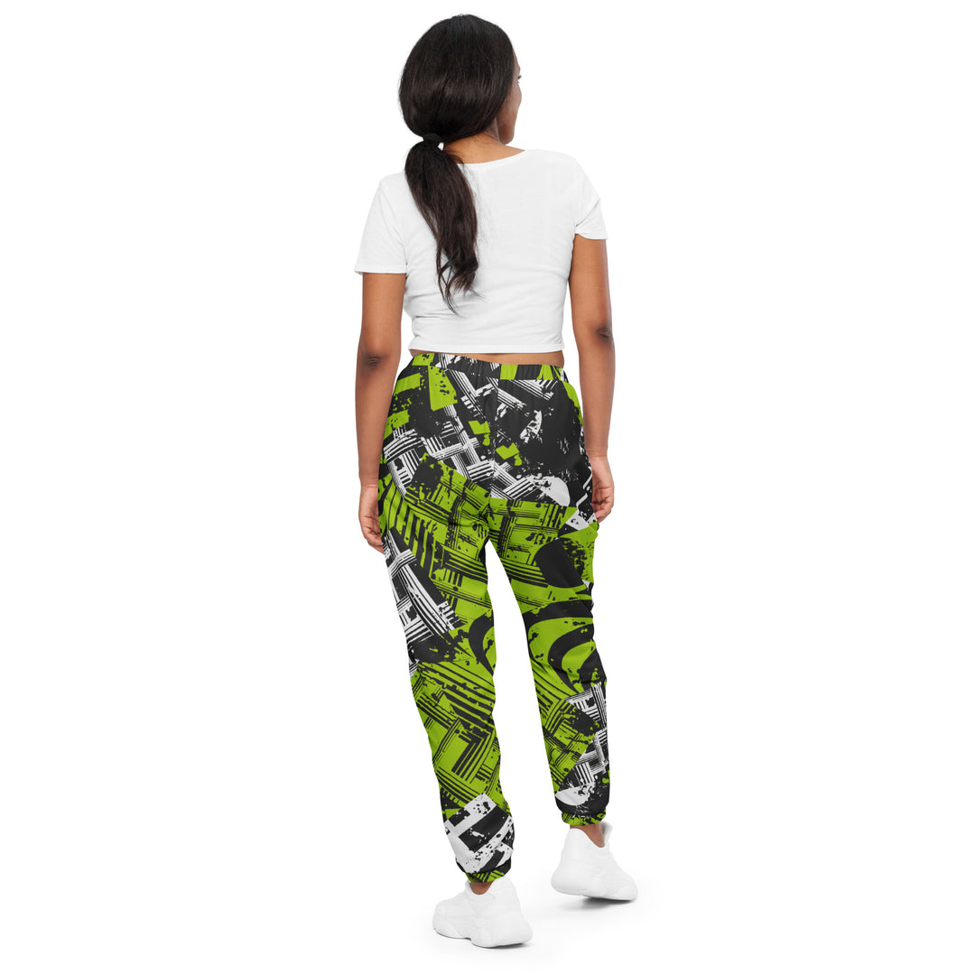 Unisex Track Pants - Green Spiral