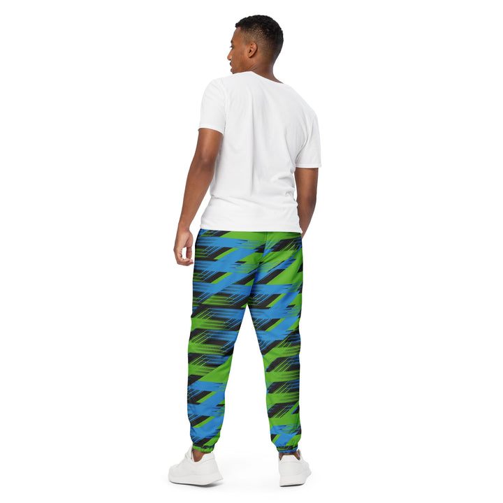 Unisex Track Pants - Blue-Green Rough