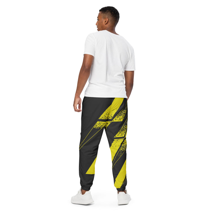 Unisex Track Pants - Yellow-Black Diamond