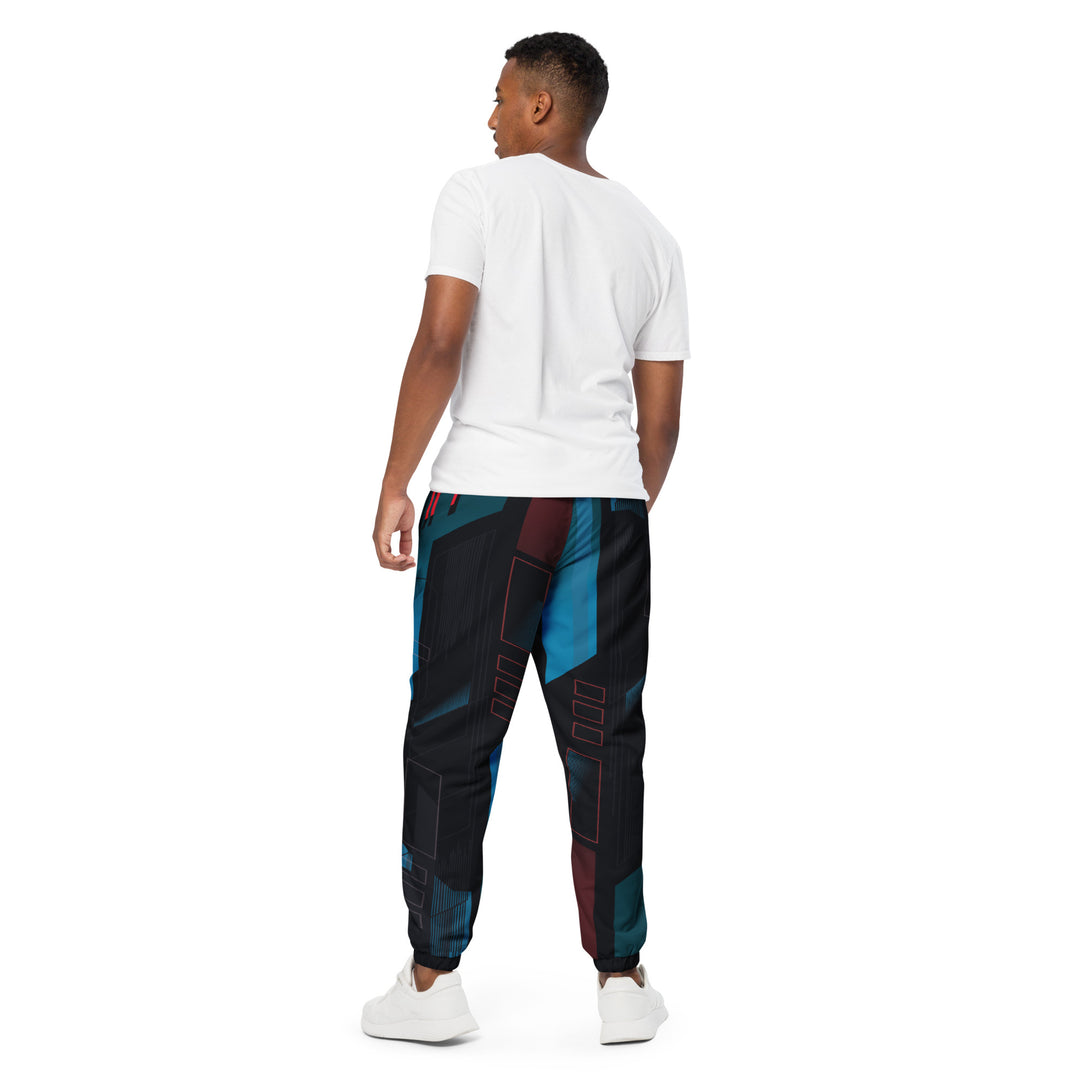 Unisex Track Pants - Black-Blue Future