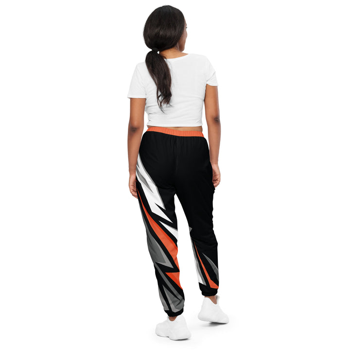 Unisex Track Pants - Orange-Black Graffiti