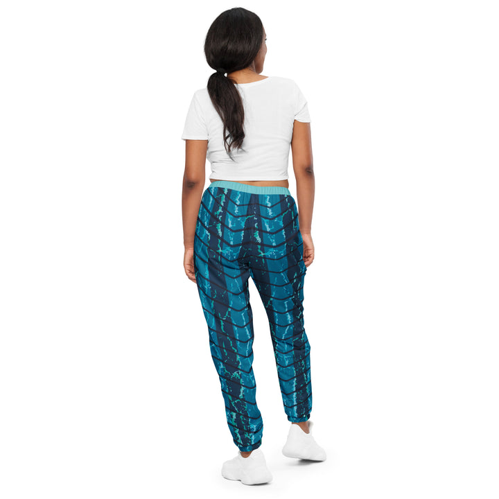 Unisex Track Pants - Turquoise Flux