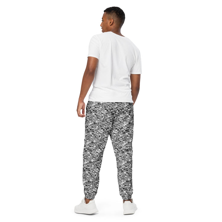 Unisex Track Pants - Grey-White Camouflage