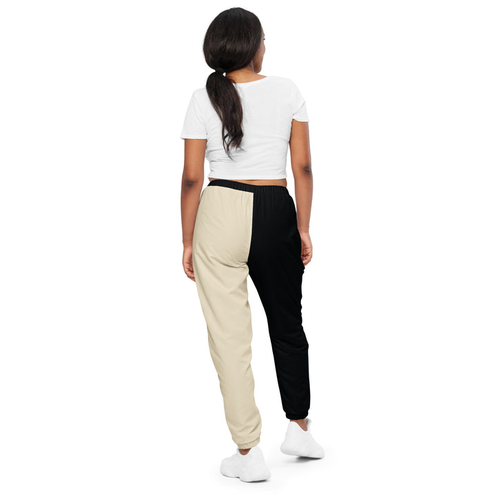 Unisex Track Pants - Black-Beige Horsepower