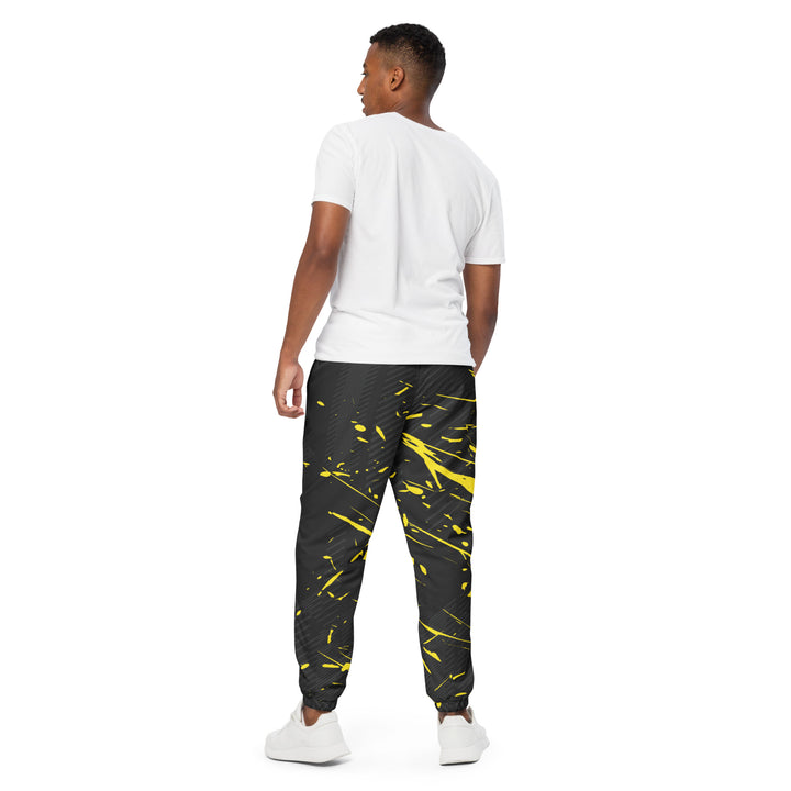 Unisex Track Pants - Black-Yellow Splash