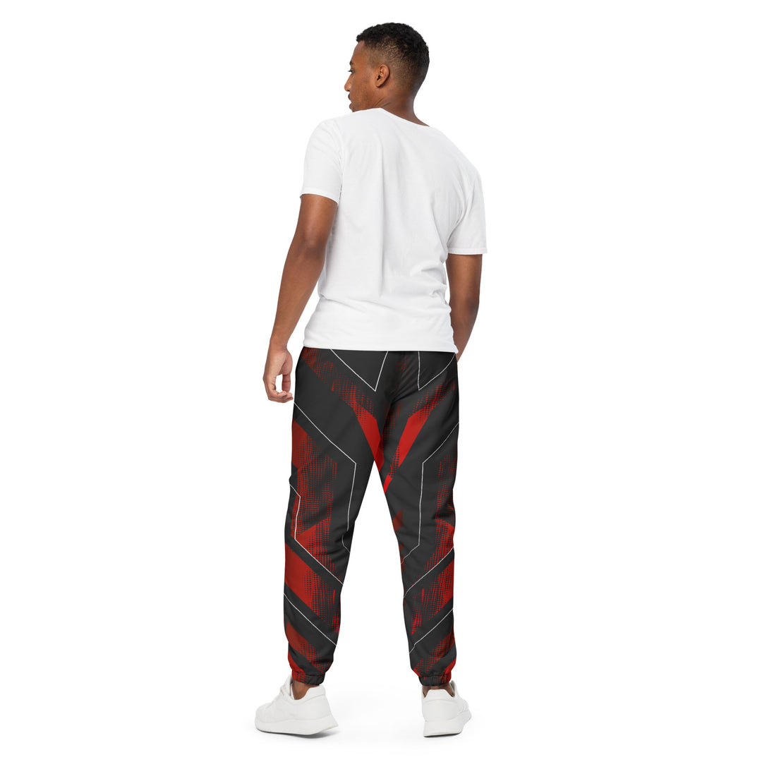 Unisex Track Pants - Red-Black Cyber