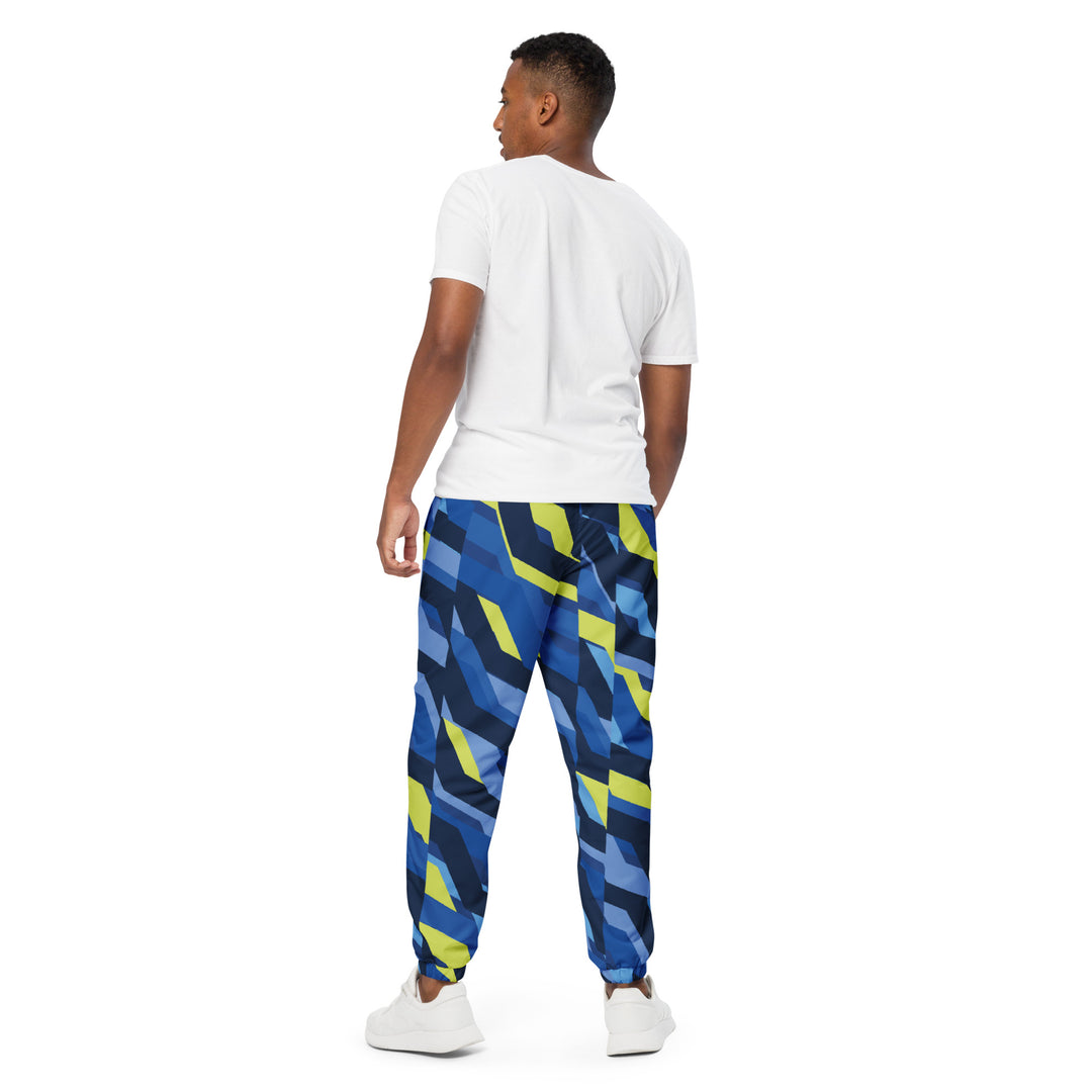 Unisex Track Pants - Blue-Yellow Lagoon