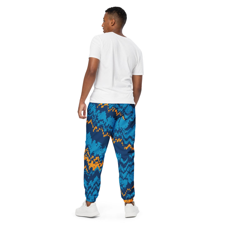 Unisex Track Pants - Blue-Orange Pixel