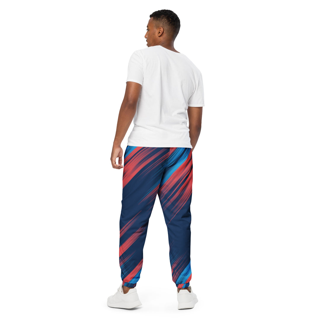 Unisex Track Pants - Red-Blue Blur