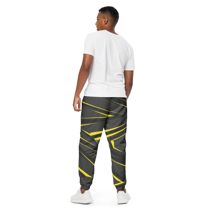 Unisex Track Pants - Grey-Yellow Iron