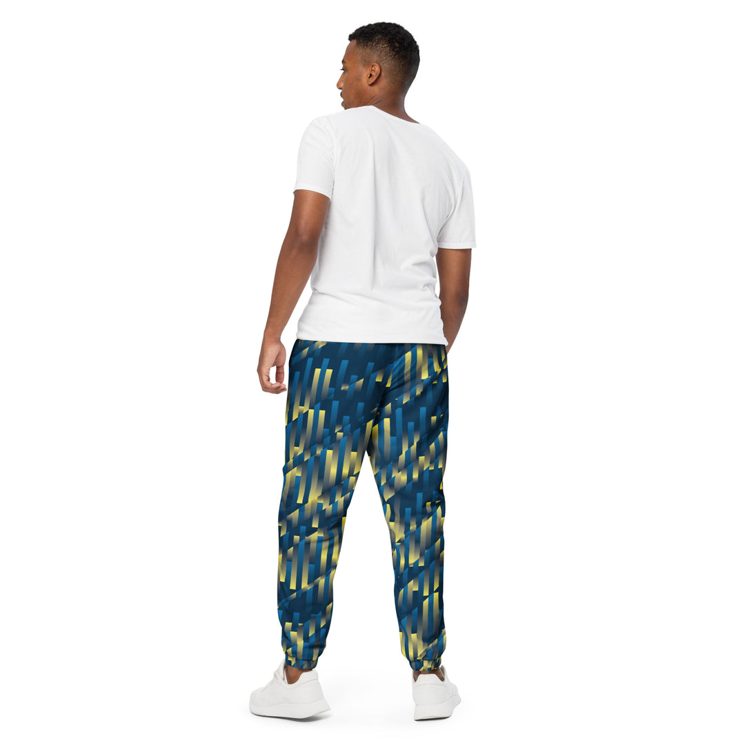 Unisex Track Pants - Blue-Yellow Rain