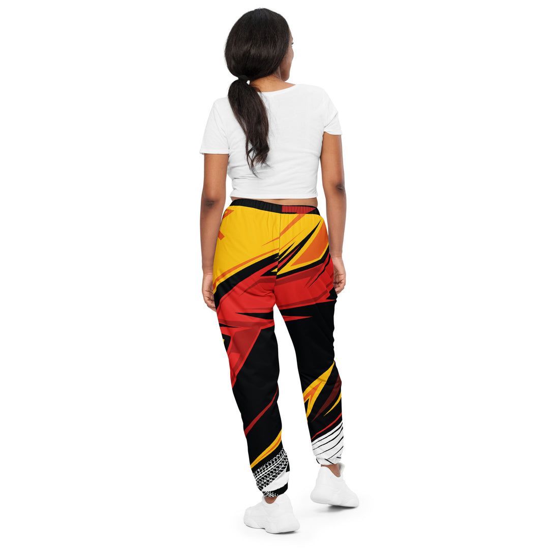 Unisex Track Pants - Black-Red Graffiti