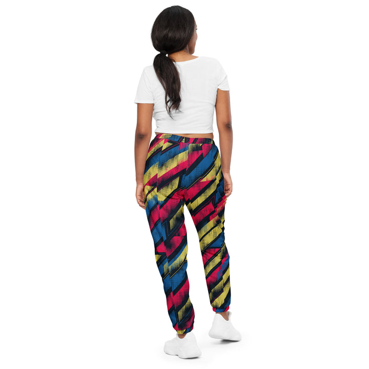 Unisex Track Pants - Red-Yellow Strike