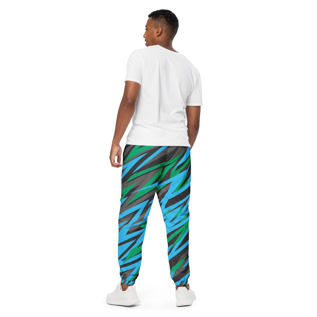 Unisex Track Pants - Green-Blue Jungle