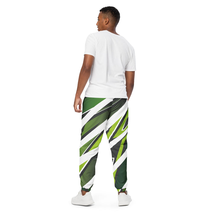 Unisex Track Pants - Green-White Strike