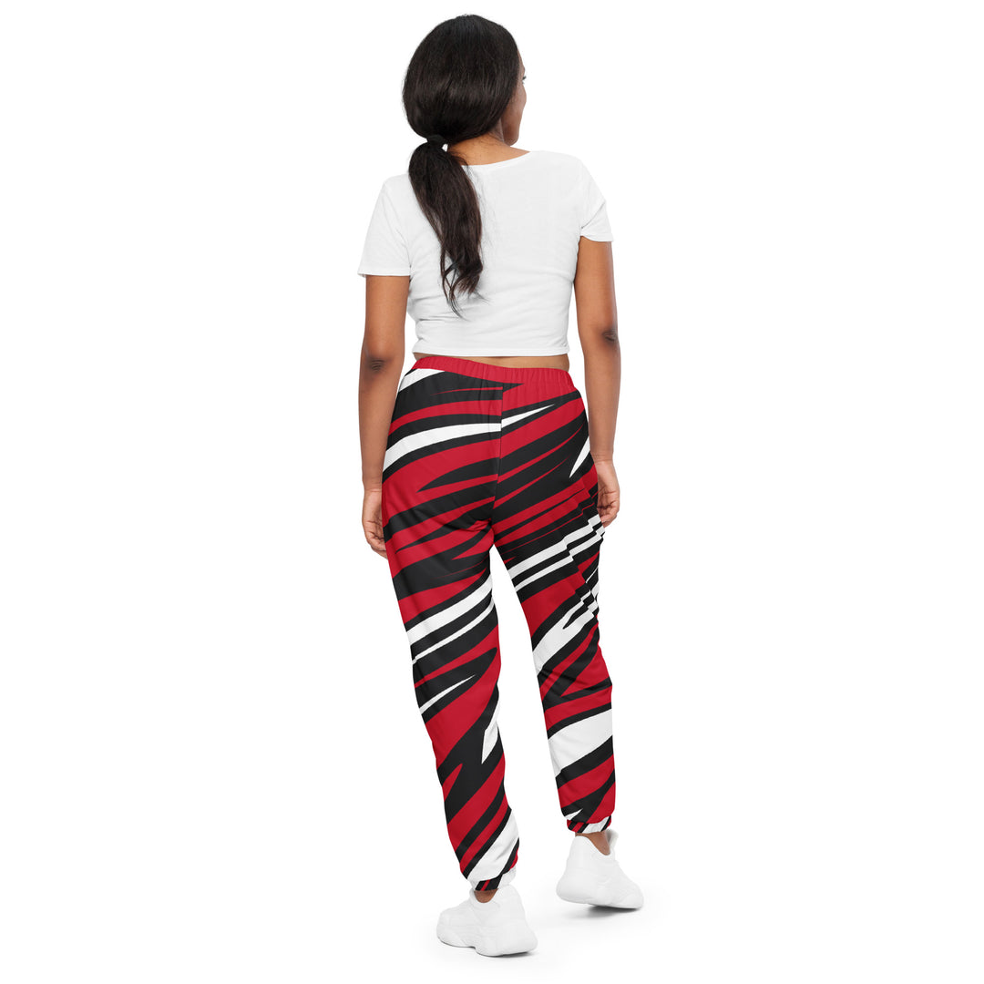 Unisex Track Pants - Black-Red Spine