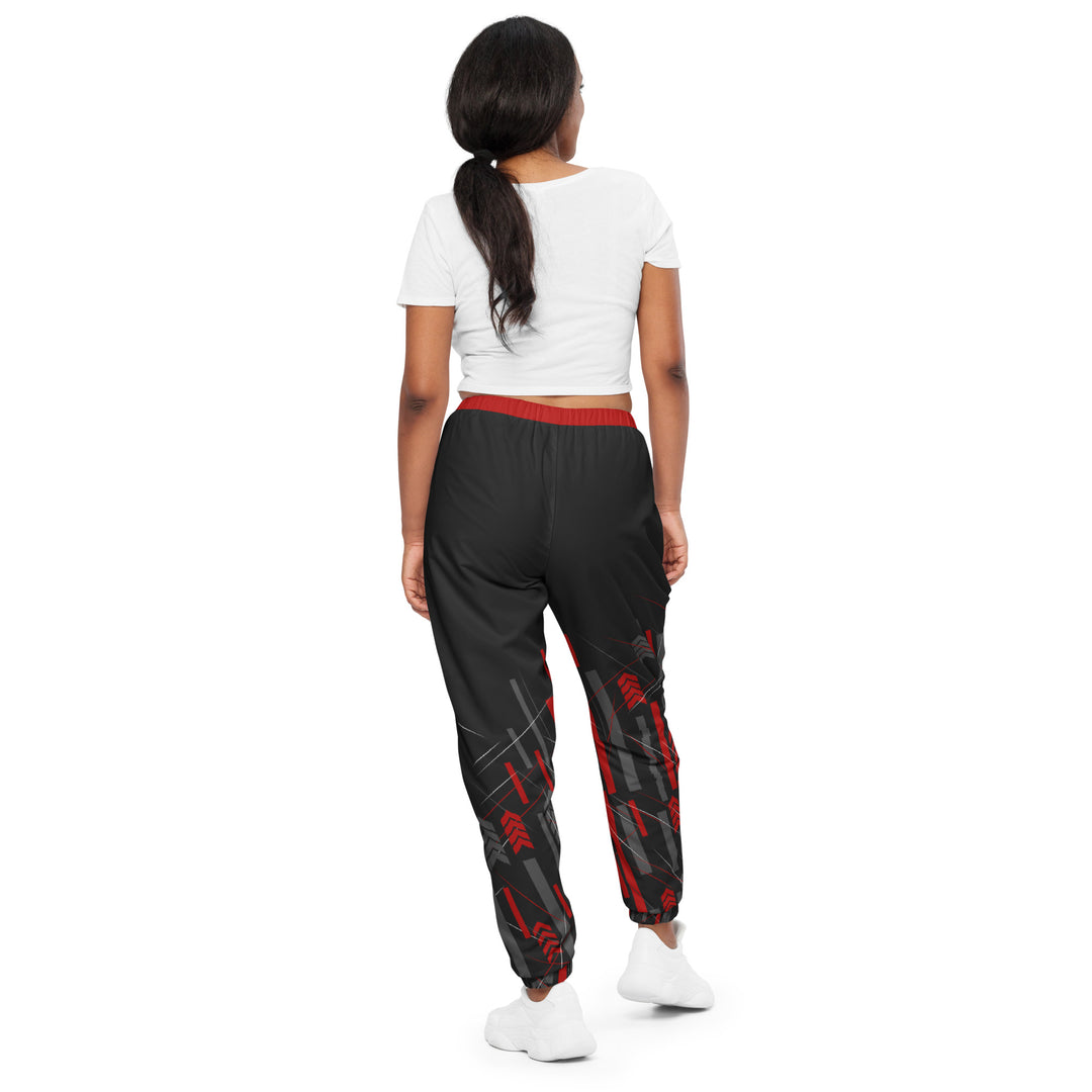 Unisex Track Pants - Black-Red Track