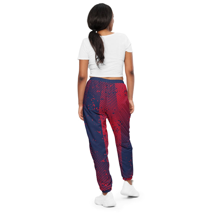 Unisex Track Pants - Red-Blue Street