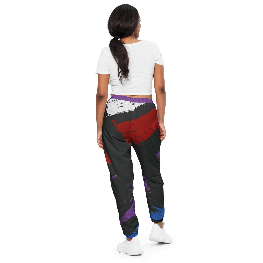 Unisex Track Pants - Black-Red Font