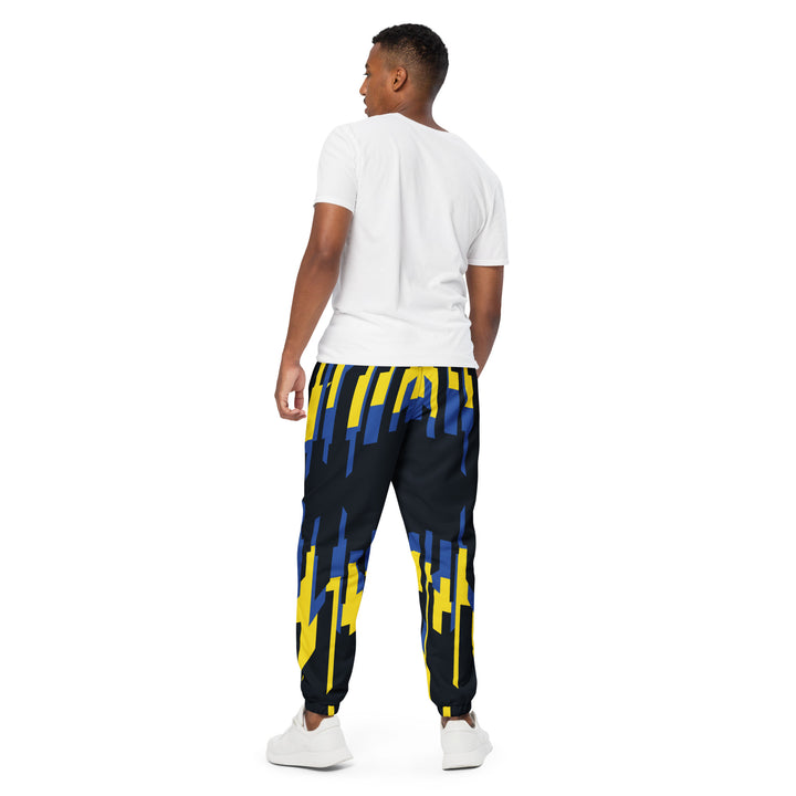 Unisex Track Pants - Blue-Yellow Bite